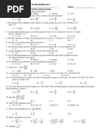 Grade - 9 - MATHEMATICS - 2nd - Summative Test