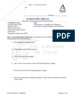 Greenhouse Effect Online Lab 3ºA