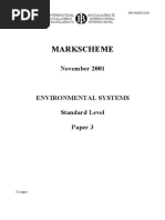 Environmental Systems and Societies Paper 3 SL Markscheme