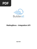 Mailingboss - Integration Api: April 2020