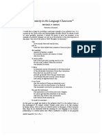 Authenticity in The Language Classroom : Michael P. Breen