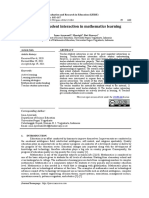 Teacher-Student Interaction in Mathematics Learning