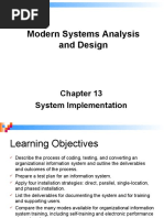 Modern Systems Analysis and Design: System Implementation