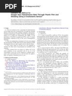 Oxygen Gas Transmission Rate Through Plastic Film and Sheeting Using A Coulometric Sensor