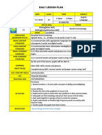 Daily Lesson Plan: Lesson Brings Forward Class Merged