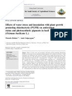 Effects of Water Stress and Inoculation With Plant Growth Promoting Rhizobacteria (PGPR) On Antioxidant Status and Photosynthetic Pigments in Basil (Ocimum Basilicum L.)