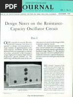 Journal: Design Notes On The Resistance-Capacity Oscillator Circuit