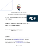 La Rentabilidad Del Bufalo en La Provincia de Formosa