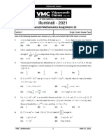 Illuminati - 2021: Advanced Mathematics Assignment-13