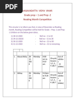 Circular For Prep-1, Prep-2 - Reading Competion.2020.