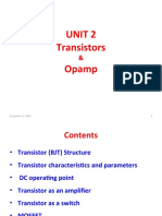 Unit 2 Transistors Opamp: December 17, 2021 1