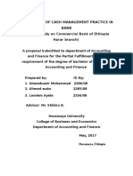 Assessment of Cash Management Practice in Bank (A Case Study On Commercial Bank of Ethiopia Harar Branch)