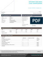 Efficiency and Noise Level Certifications: Dut Information Dut Specifications