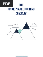 THE Unstoppable Morning Checklist: WWW - Parkertnash.Blog