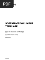 SoftServe Document Template - 2021