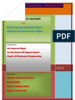 Balancing of Crankshaft of Four Cylinder Engine, Dynamics of Machine, Ratnesh Raman Pathak, Lpu