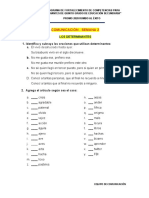 Unicación Determinantes Sem 02 - Lenguaje, Literatura, Raz. Verbal