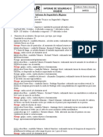 Informe de Seguridad Higiene Últimos 6 Meses