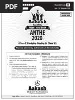 ANTHE-2020 - (X Studying) - Code-B