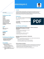 Pranav Dharmarajan E: Personal Information Profile