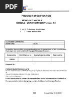 Product Specification: Mono LCD Module: WY1306U7FSE6G Version: 1.0