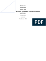 Title: An Essay On The Health Care Funding Structure of Australia and Mexico