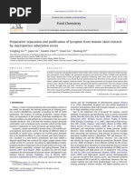 Preparative Separation and Purification of Lycopene From Tomato Skins Extracts by Macroporous Adsorption Resins