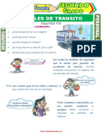 Señales de Transito para Segundo Grado de Primaria