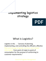 Implementing Logistics Strategy