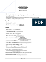 Management Accounting Formula Summary Garrison