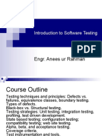 Introduction To Software Testing: Engr. Anees Ur Rahman