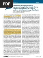 Importance of Functional Capacity Assessment and Physical Exercise During and After Hospitalization in COVID-19 Patients Revisiting Pulmonary Rehabilitation