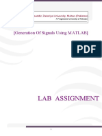 Lab Assignment: (Generation of Signals Using MATLAB)