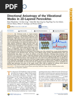 Directional Anisotropy of The Vibrational Modes in 2D-Layered Perovskites