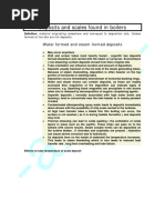 Deposits and Scales Found in Boilers