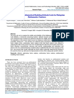 Validation of The Mathematical Modeling Attitude Scale For Malaysian Mathematics Teachers 11375