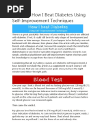 How I Beat Diabetes Using Self-Improvement Techniques