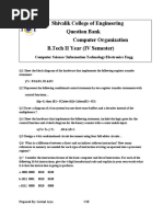 Shivalik College of Engineering Question Bank Computer Organization B.Tech II Year (IV Semester)