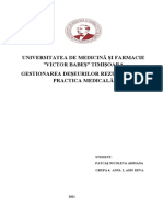 Gestionarea Deșeurilor Rezultate Din Practica Medicală