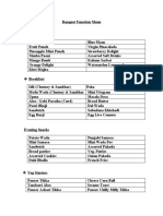 TRL Banquet Menu Details