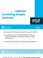 Solving Problems Involving Simple Interest: Lesson 2