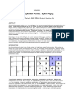 Solving Kenken Puzzles - by Not Playing: John R. Gerlach, SAS / CDISC Analyst, Hamilton, NJ