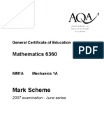 Mark Scheme: Mathematics 6360