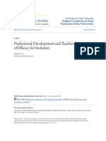 Professional Development and Teacher Perception of Efficacy For Inclusion