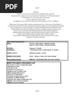 Comprehensive Matrix Action List