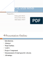 Vertical Axis Wind Turbine Project