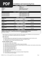 Trailer Installation and Commissioning Form