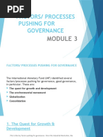 Factors Pushing For Governance