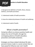 1) Intoduction To Health Education