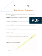 Intermediate Sentence Correction 1